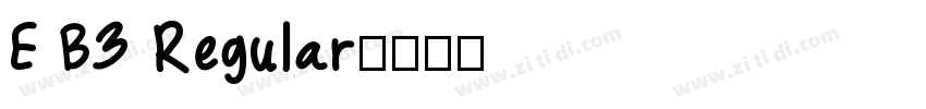 E B3 Regular字体转换